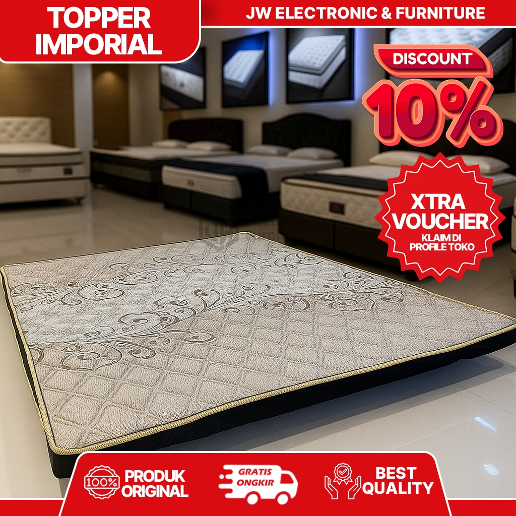 JW - Matras Topper Imporial / Busa Lapisan Kasur Full Rebonded Anti Kempes - Pontianak