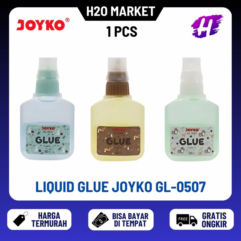 

❤️H2O❤️ Liquid Glue Lem Kertas Cair Joyko GL-0507 50ml