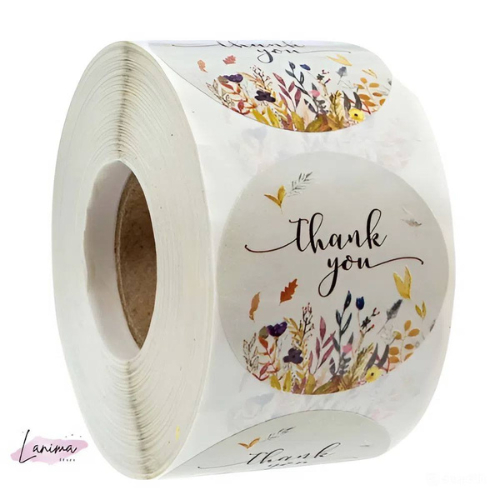 

Stiker Label Bulat Thank You Roll Isi 500 Desain Simple & Stylish untuk Kemasan
