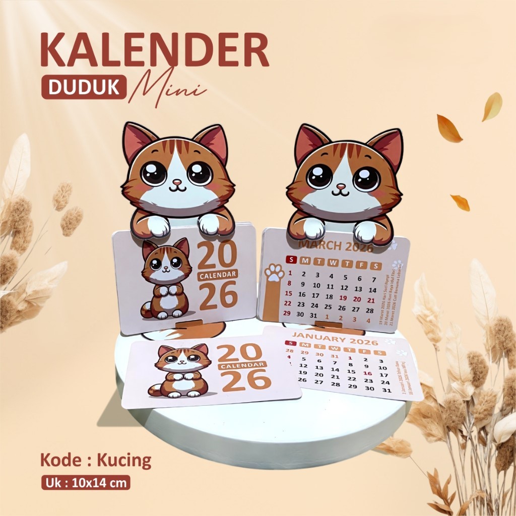

Kalender Terbaru Meja Duduk Mini Aesthetic - Kalender Karakter Hewan Lucu & Unik - Redy Stock