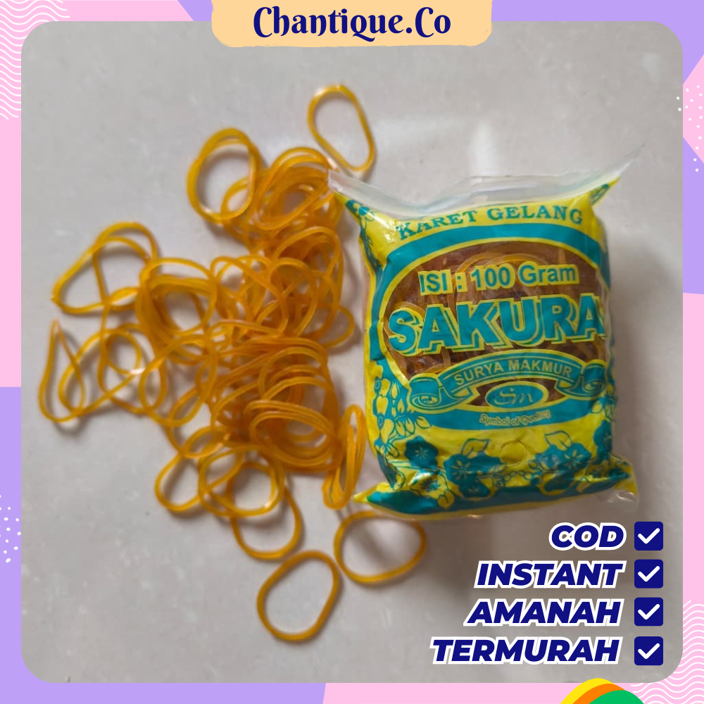 

Karet Gelang Serbaguna 1 ons pas merk sakura / Karet Ikat kualitas super grade A+ murah premium