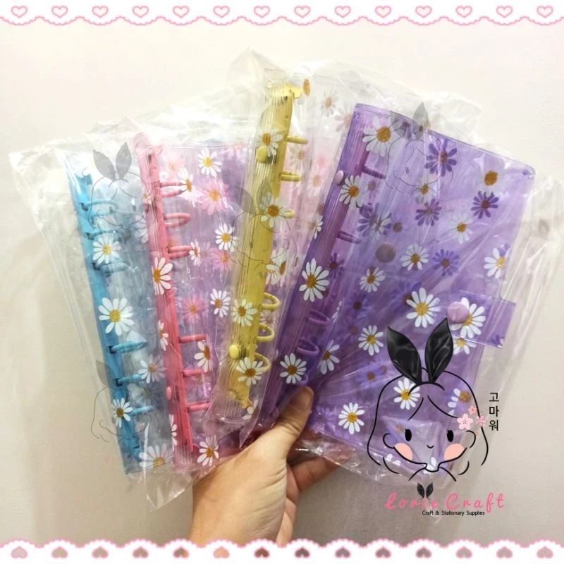 

READY INSTANT DIY Binder A6 DAISY Binder Motif Bunga Daisy Ring Warna pvc BINDER Only KEUANGAN SAVING MURAH