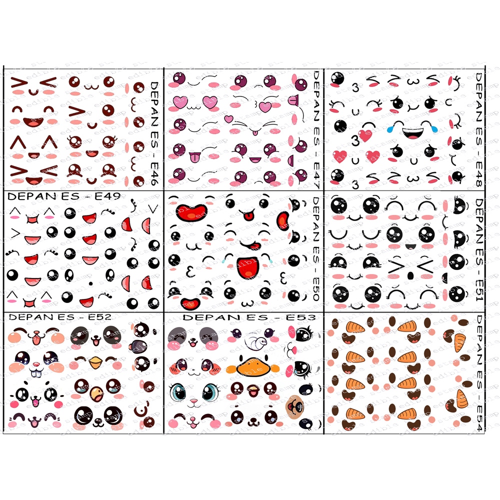 

Edible Stamp Economic Pack Stiker Makanan Edible Picture Edible Image Edible Print Hiasan Makanan Emoticon Bisa Dimakan