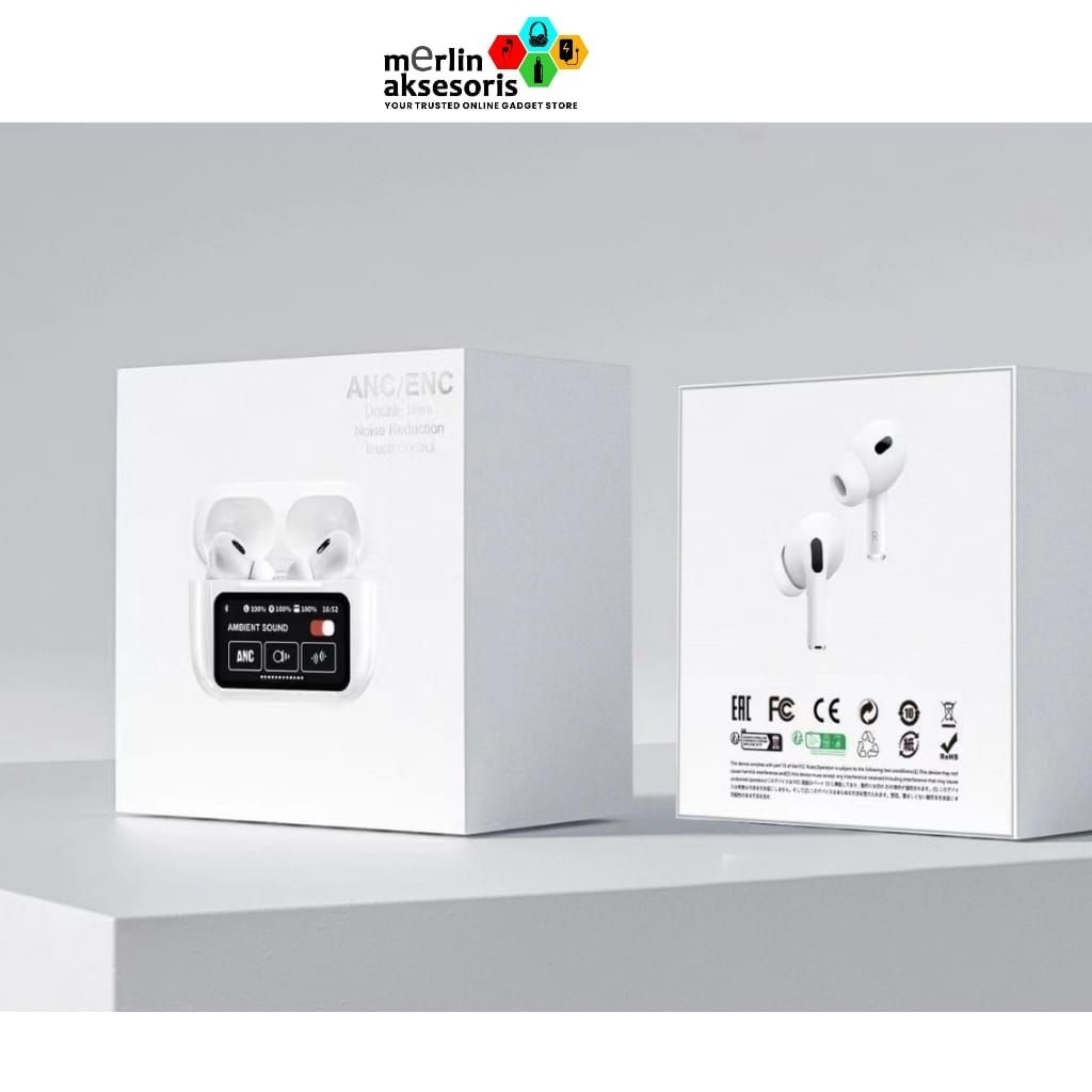 TWS ANC/ENC A9 PRO Layar LED Touch & ZBOX Bluetooth Enc A9 Pro