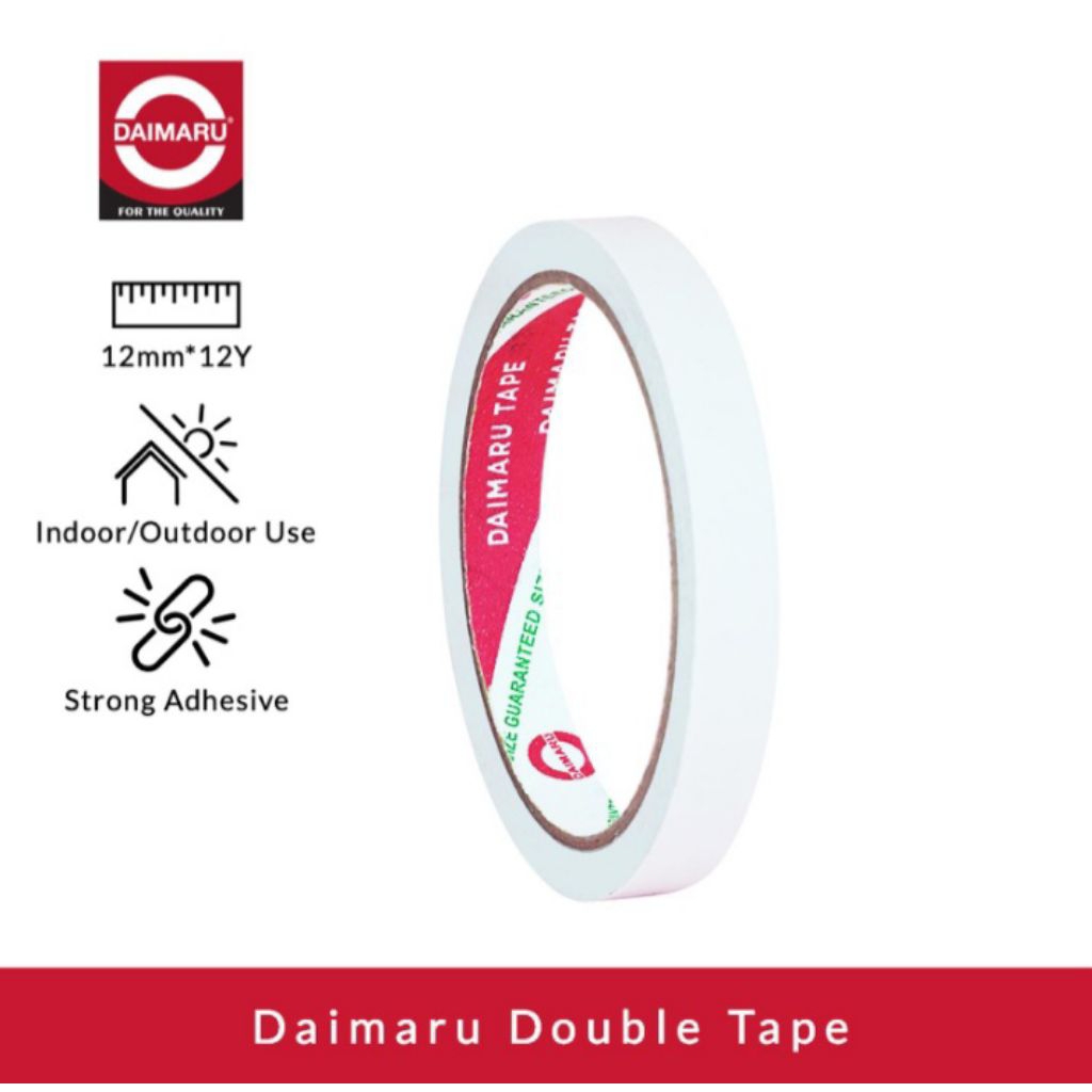 

Daimaru Double Tape 12 mm x 12 Yard / 24 mm x 12 Yard / 48 mm x 12 Yard - Box.