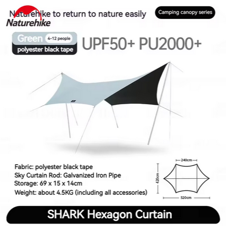 FLYSHEET HEXAGONAL VINYL NATUREHIKE NH20TM087