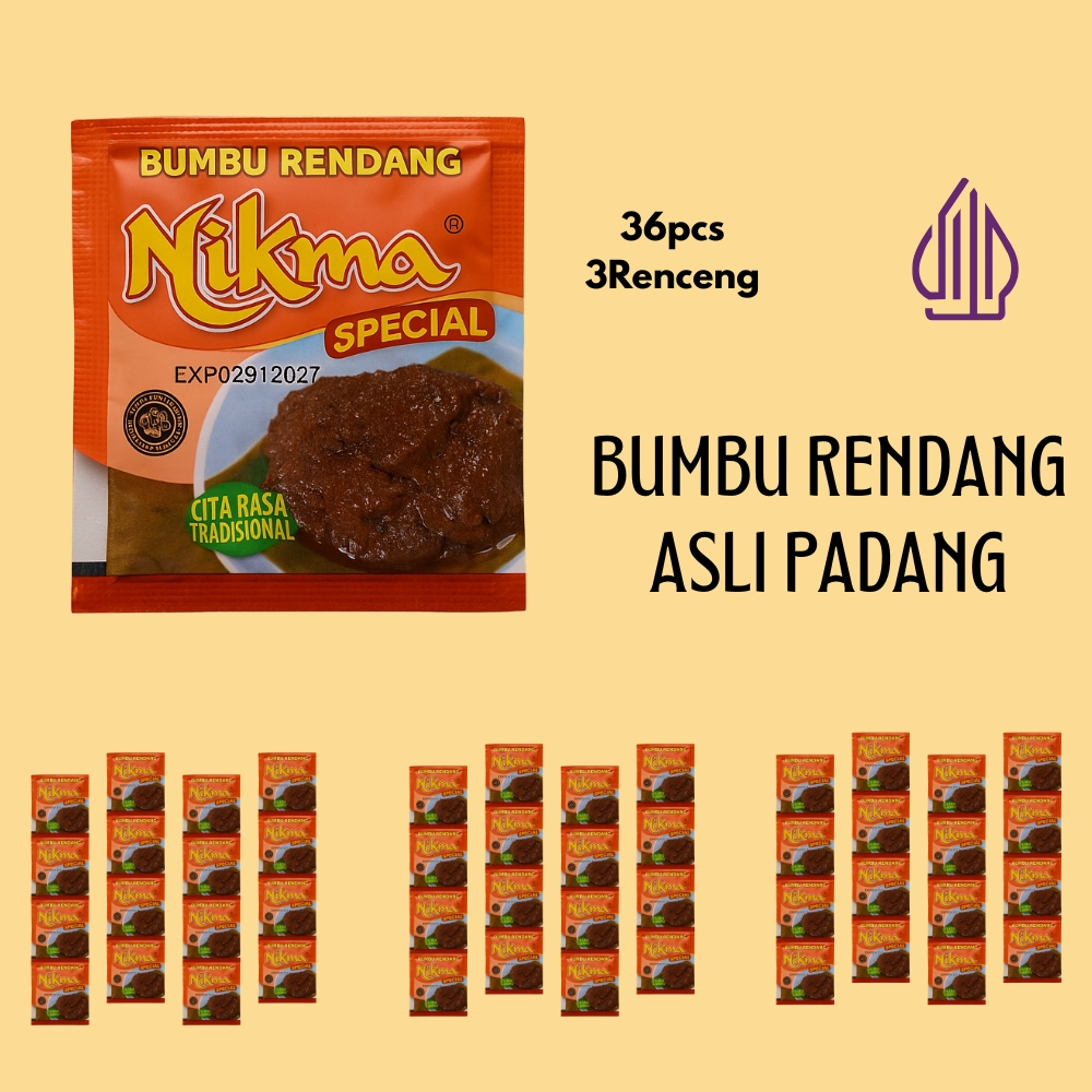 

Bumbu Instan Rendang NIKMA 36 Sachet Halal Asli Minang Cocok Untuk Stok Rumah