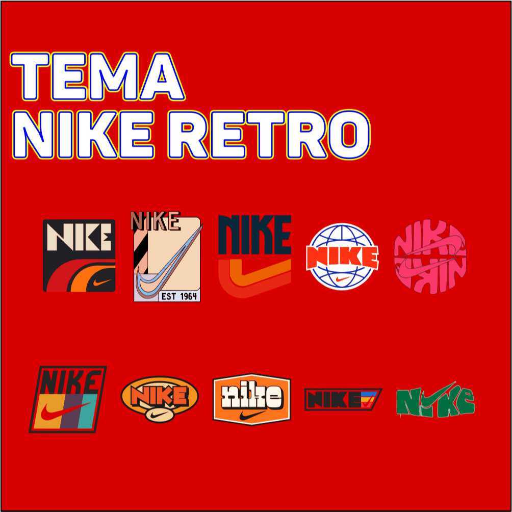 SABLON SETRIKA SATUAN TEMA NIKE RETRO VOL.1 / SABLON DTF LANGSUNG