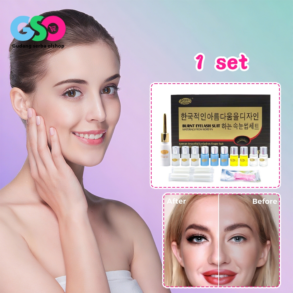 Kit Lash Lift Korea Pelentik Bulu Mata Eyelash Lifting Perming Set Lengkap Dengan Glue Dan Serum