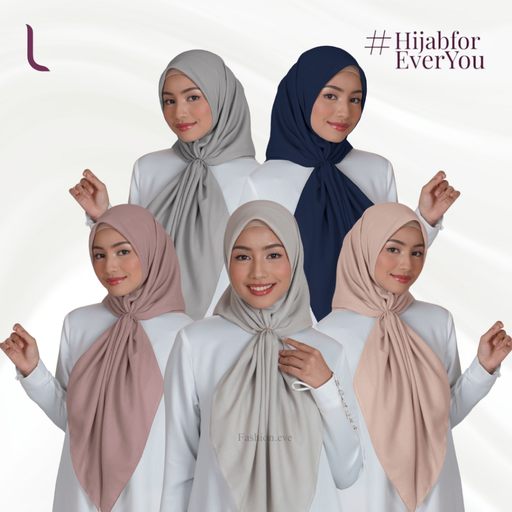 Elzatta Kerudung Hijab Segi Empat Polos Premium Elzatta Original Keisha Velmira