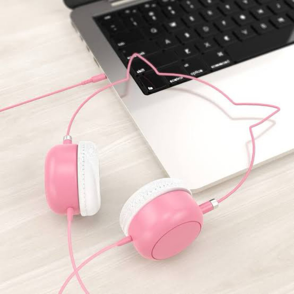 MINISO HEADPHONE KITTY TELINGA KUCING HEADSET CAT EAR