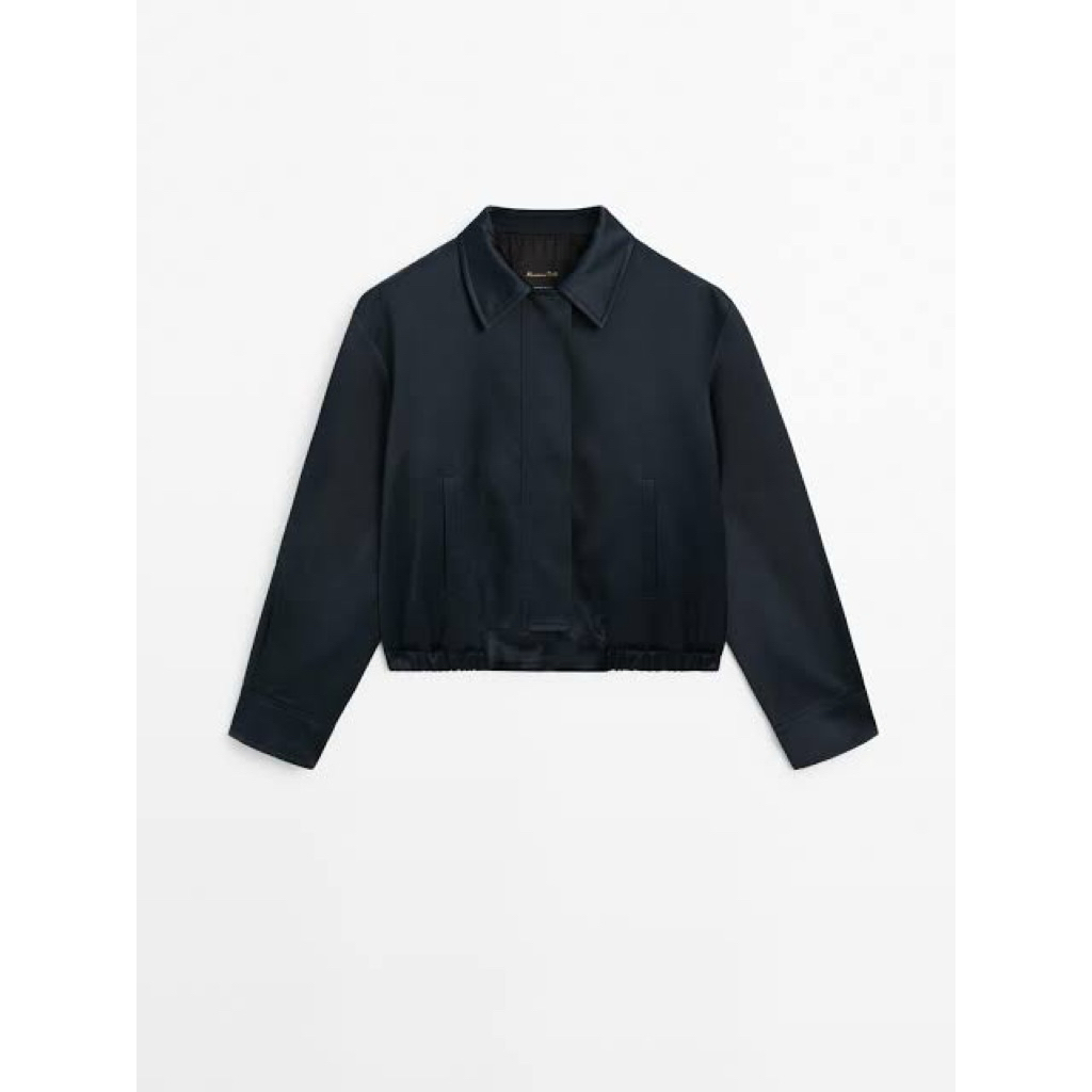 MASSIMO DUTTI SATIN BOMBER JACKET
