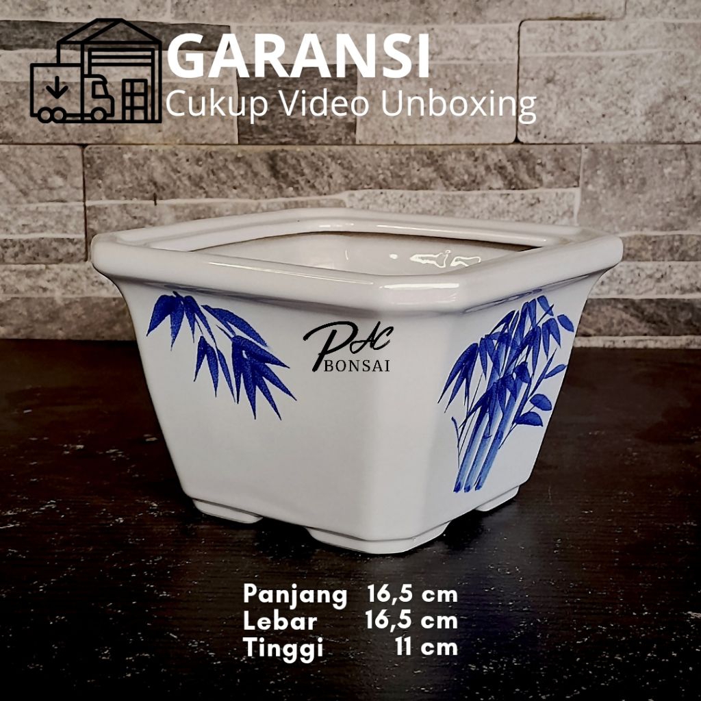 Liceriashop17 Pot Keramik Bonsai Sukulen Adenium Kaktus