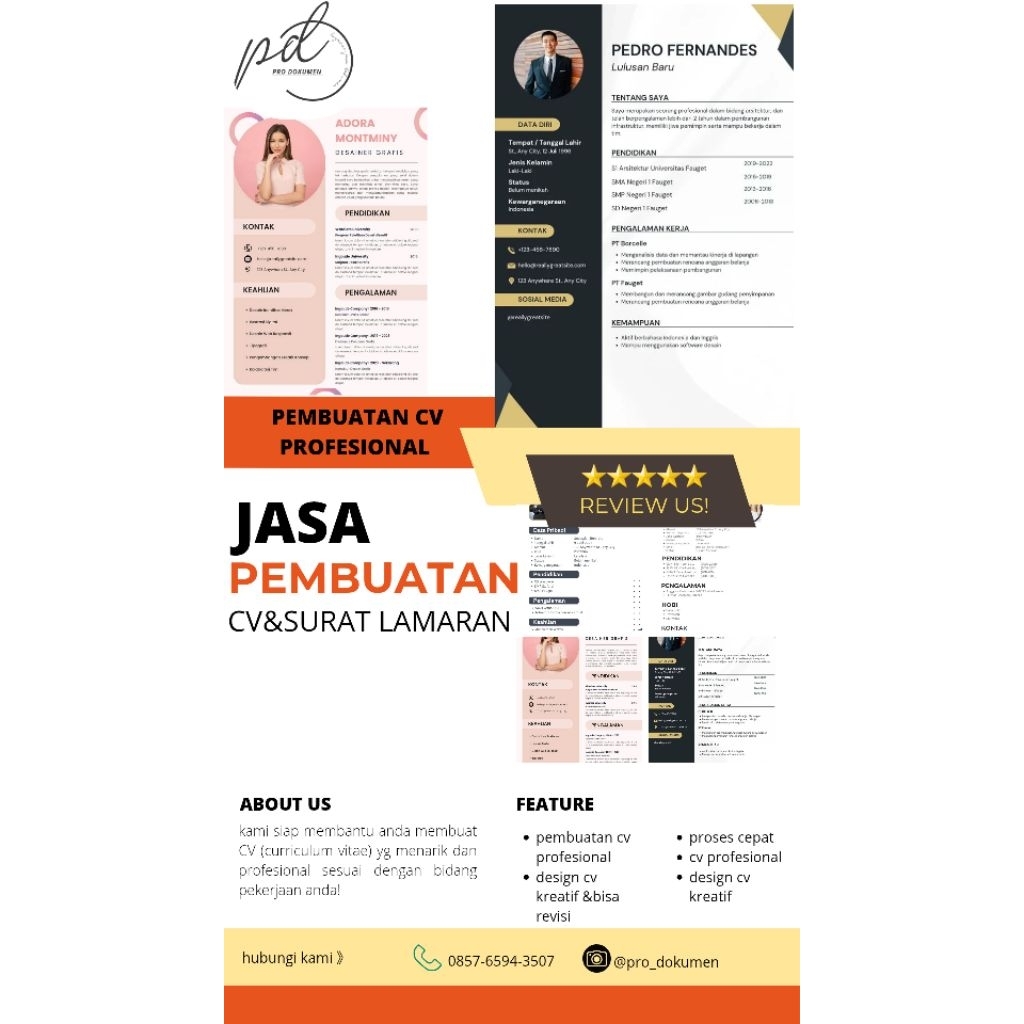 Template CV Profesional Digital | Siap Edit di Word / Canva