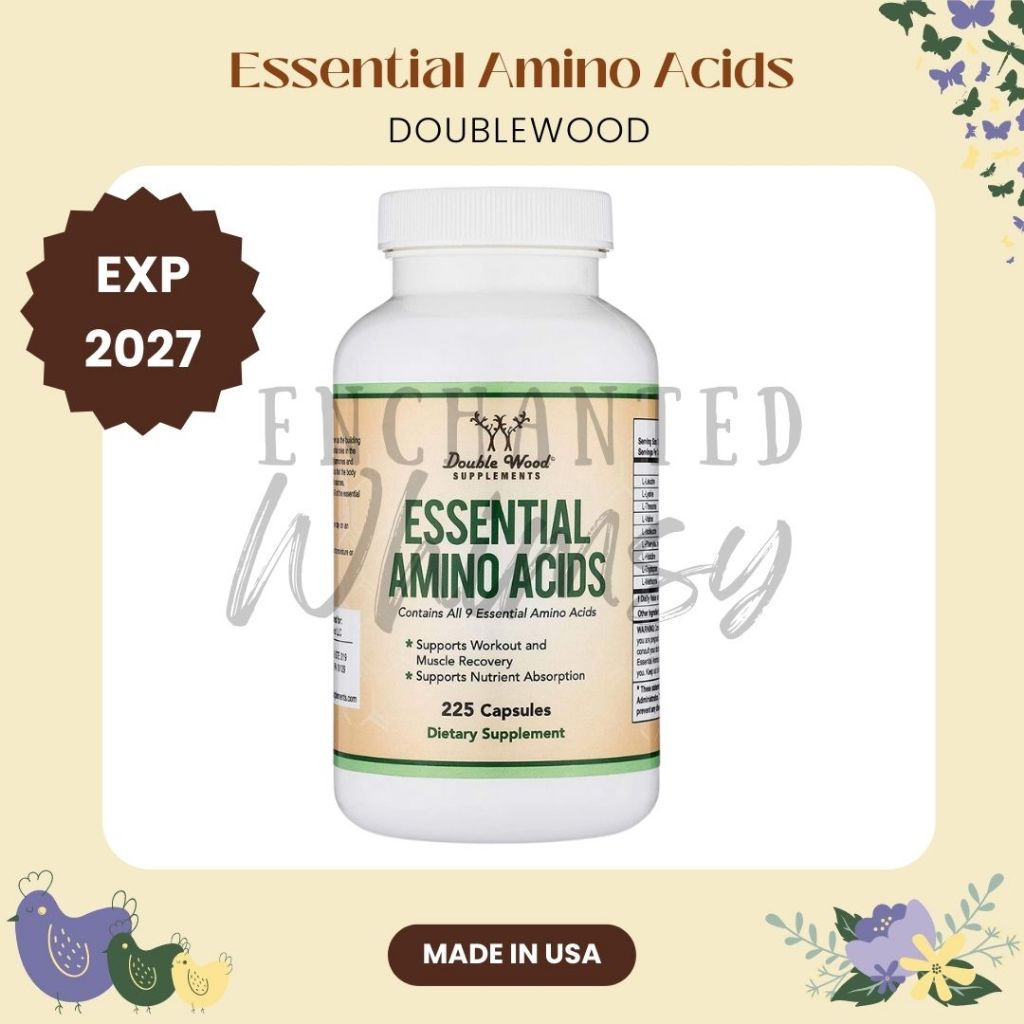 Essential Amino Acids Doublewood 225 kapsul double wood asam amino Gym double wood supplement suplem