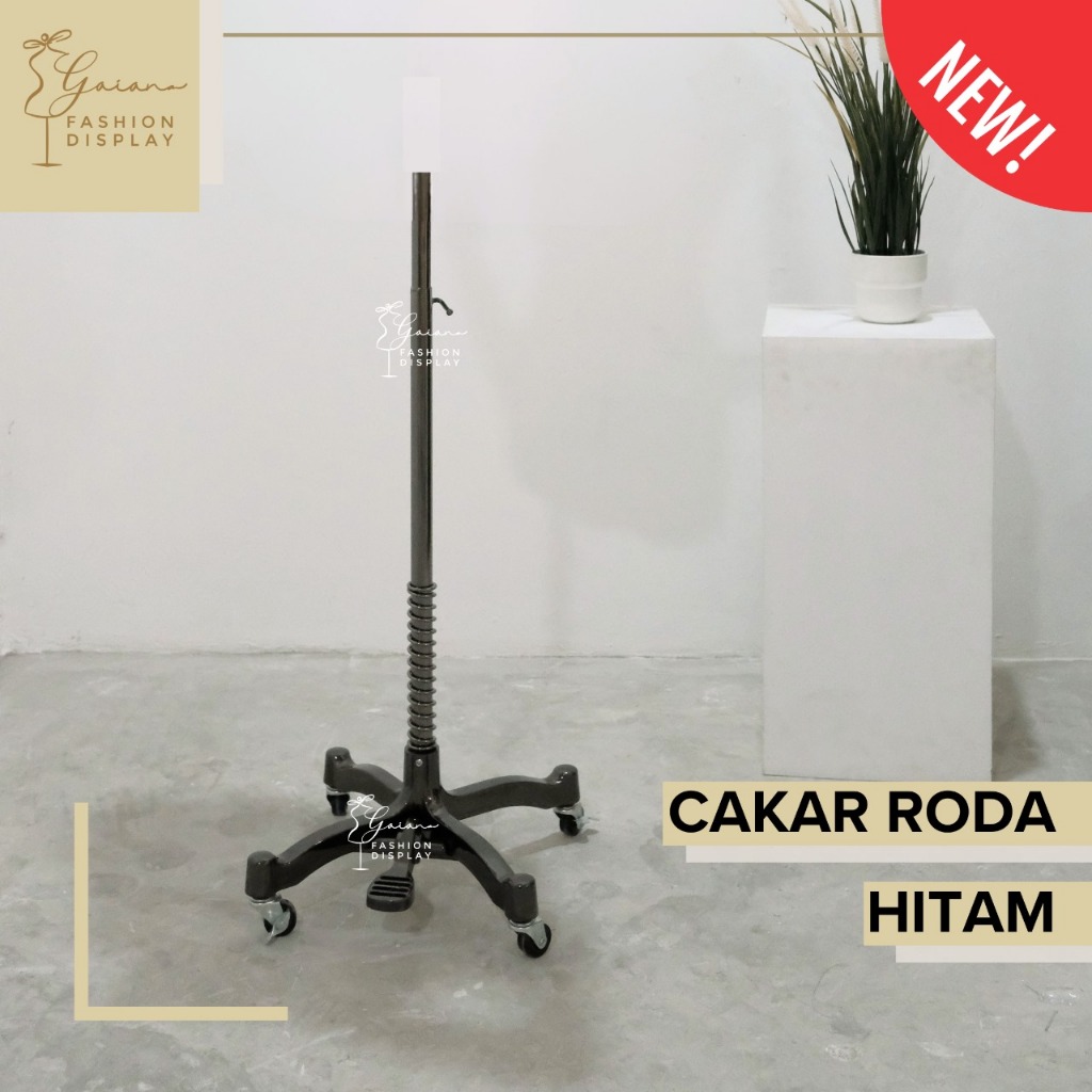 Tiang Manekin Kaki Cakar Hitam Roda Kaki Patung Tiang Tinggi Cakram Kaki Mannequin (BH)