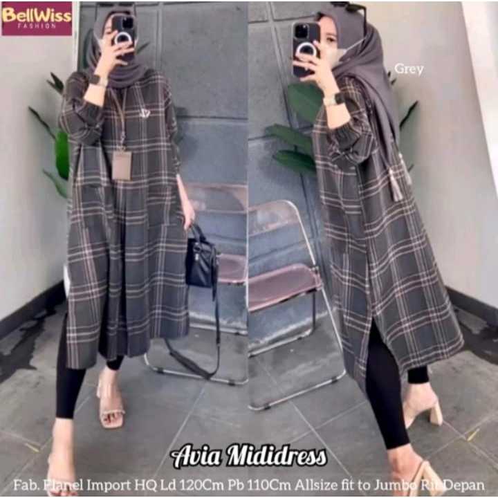 AMELIA TUNIK/ TUNIK WANITA JUMBO LD 120/ ATASAN WANITA TERBARU / TUNIK MOTIF KOTAK//TUNIK TERBARU
