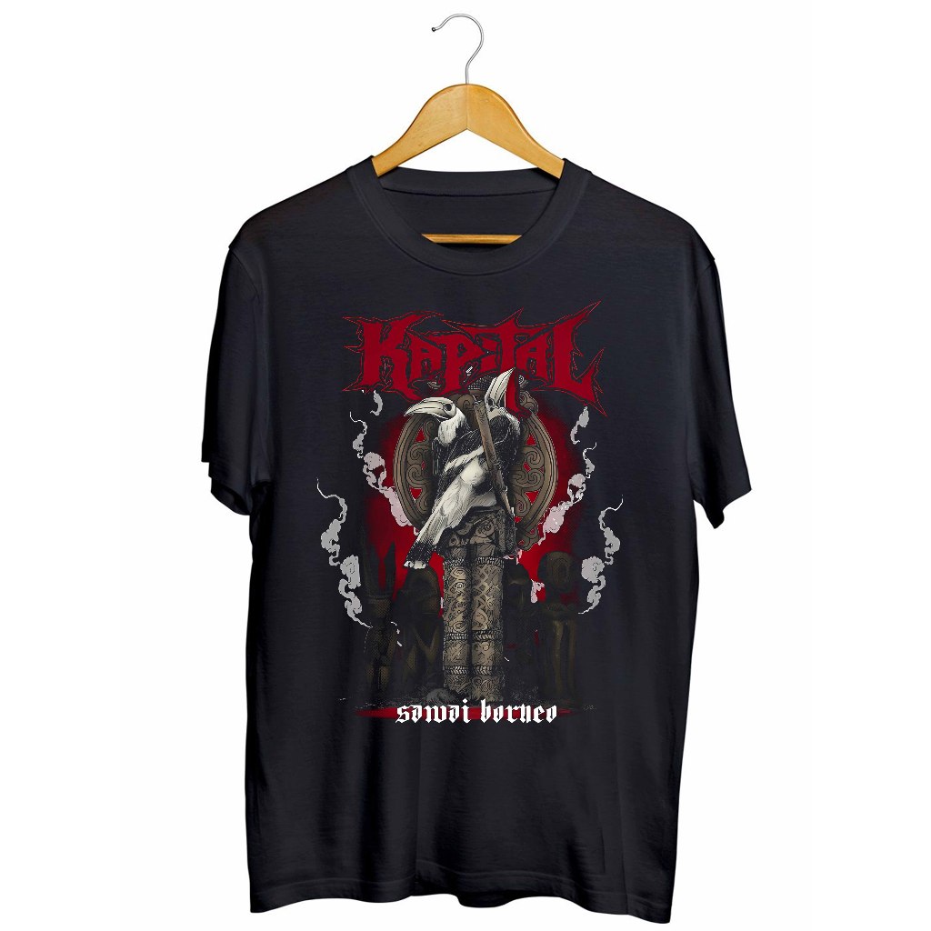 Tshirt Band Kapital - Saruai Borneo / Kaos Musik Rock Metal