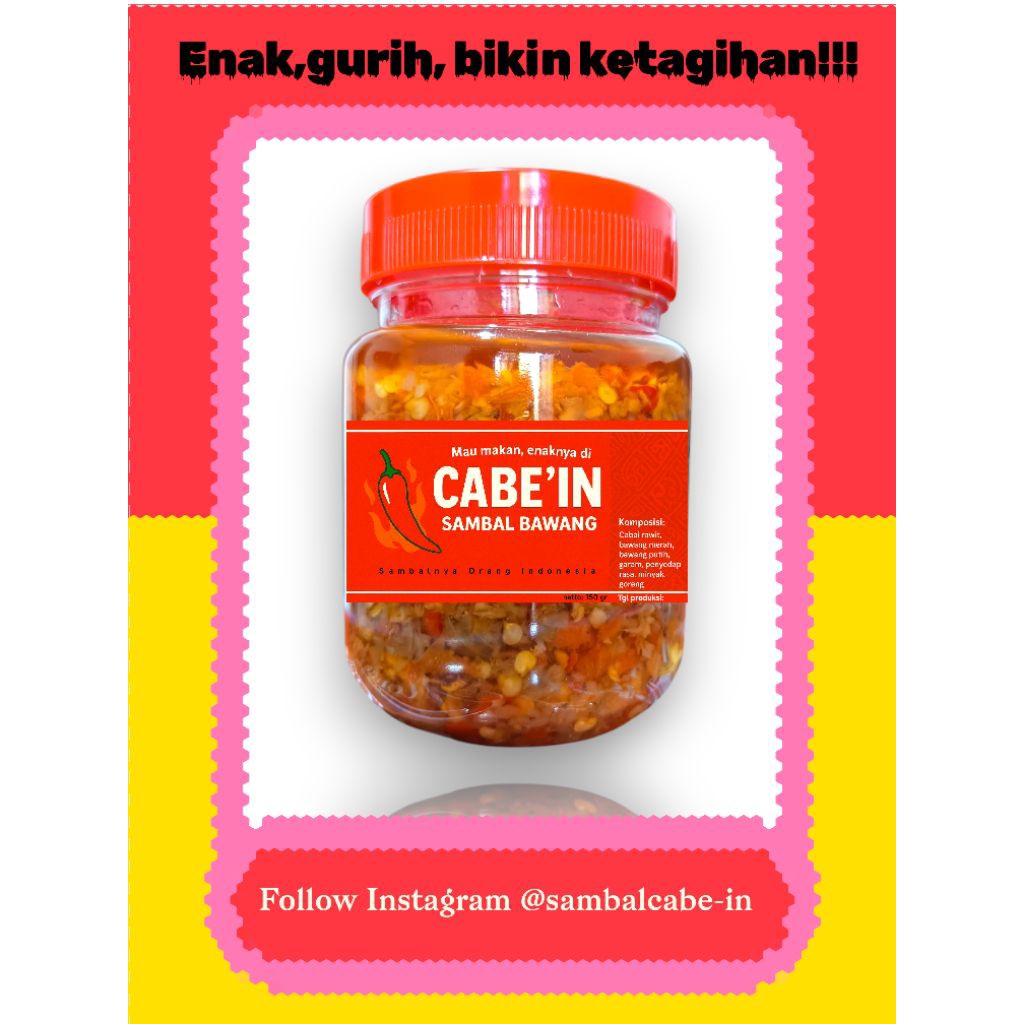 

Sambal bawang by CABE'IN 150gr