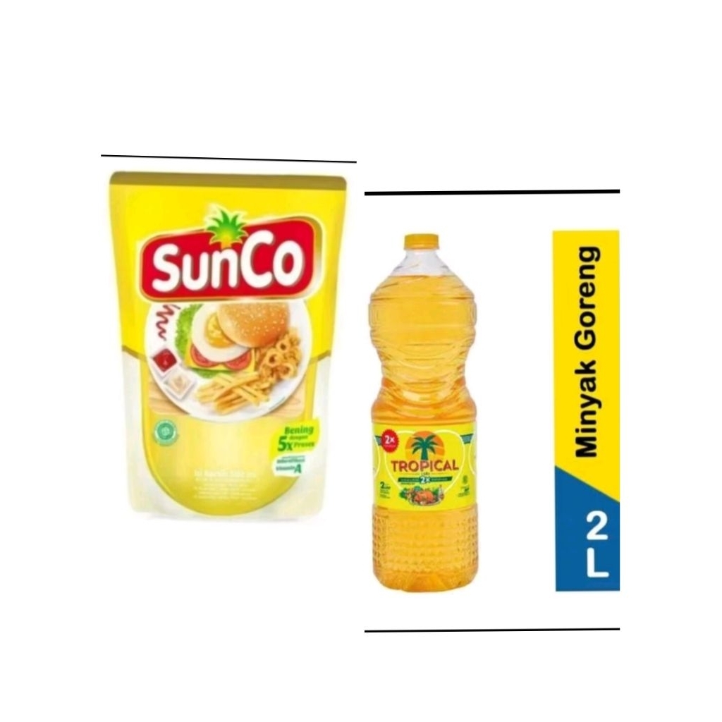 

MINYAK GORENG SUNCO 2 LITER & TROPICAL 2 LITER
