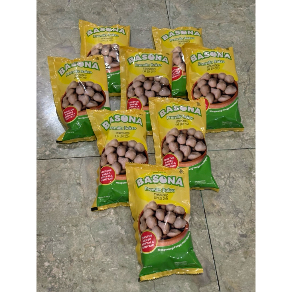 

Tepung BASONA 1 karton/dus campuran adonan bakso/pentol