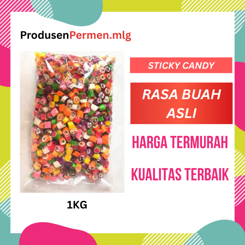 

Permen Sticky Candy 1kg Viral Motif Unik Buah