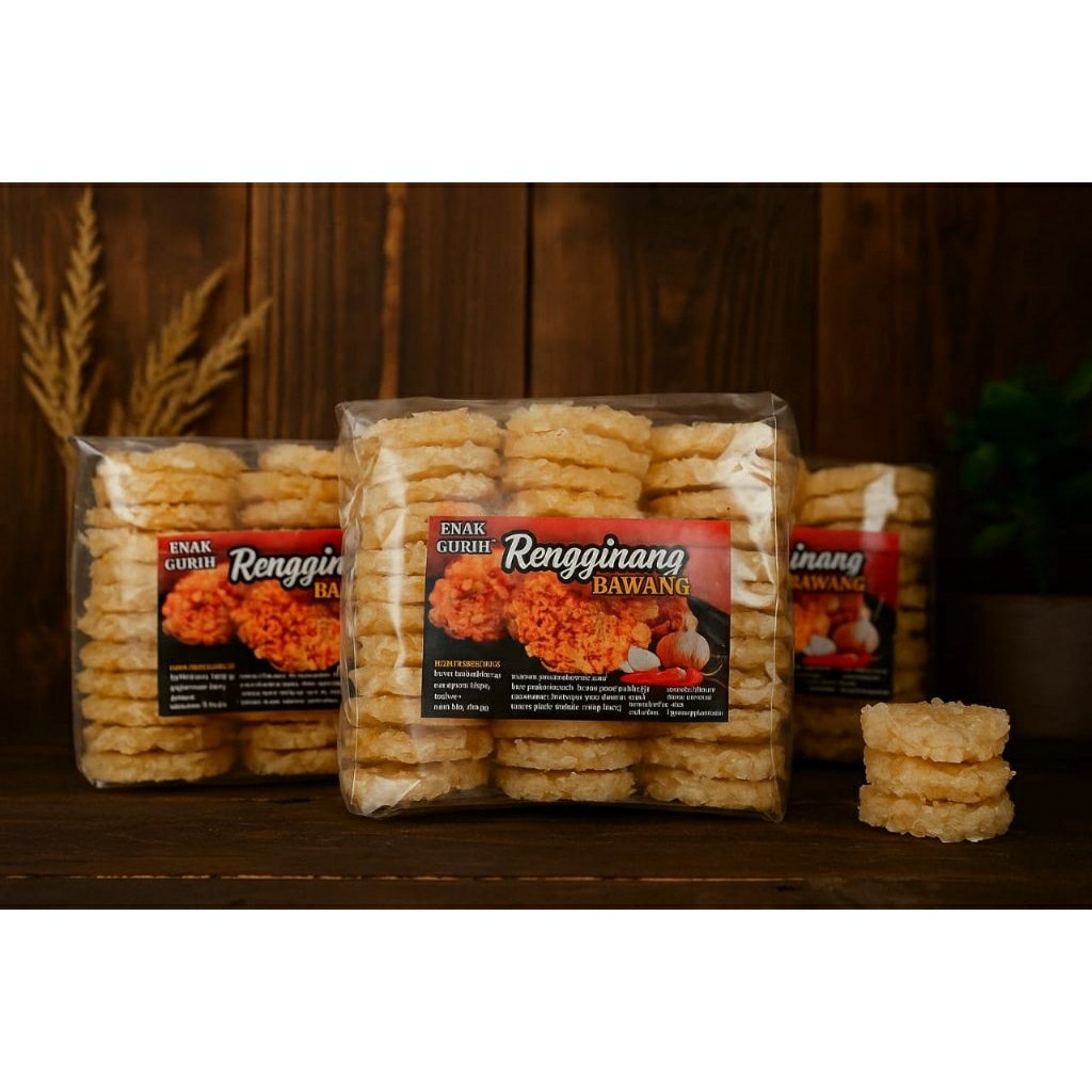 

RENGGINANG MENTAH RASA BAWANG/TERASI/MANIS 250 GRAM/ISI 30