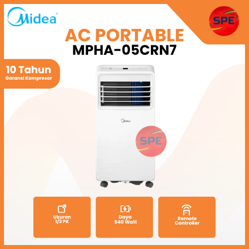 AC PORTABLE 1/2 PK MIDEA MPHA-05CRN7 GARANSI RESMI (MEDAN)
