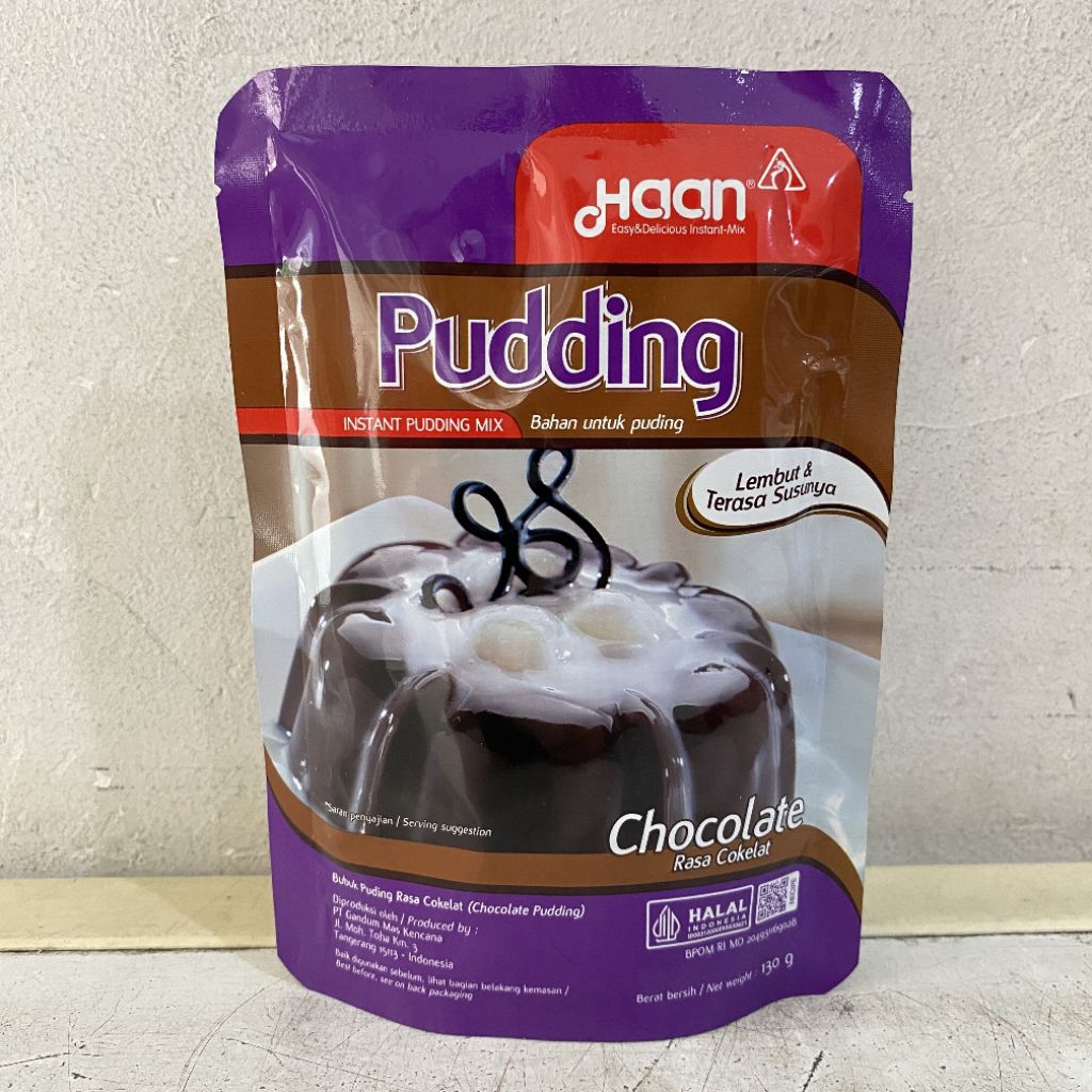 

Haan pudding mix rasa COKELAT pouch 145 gram