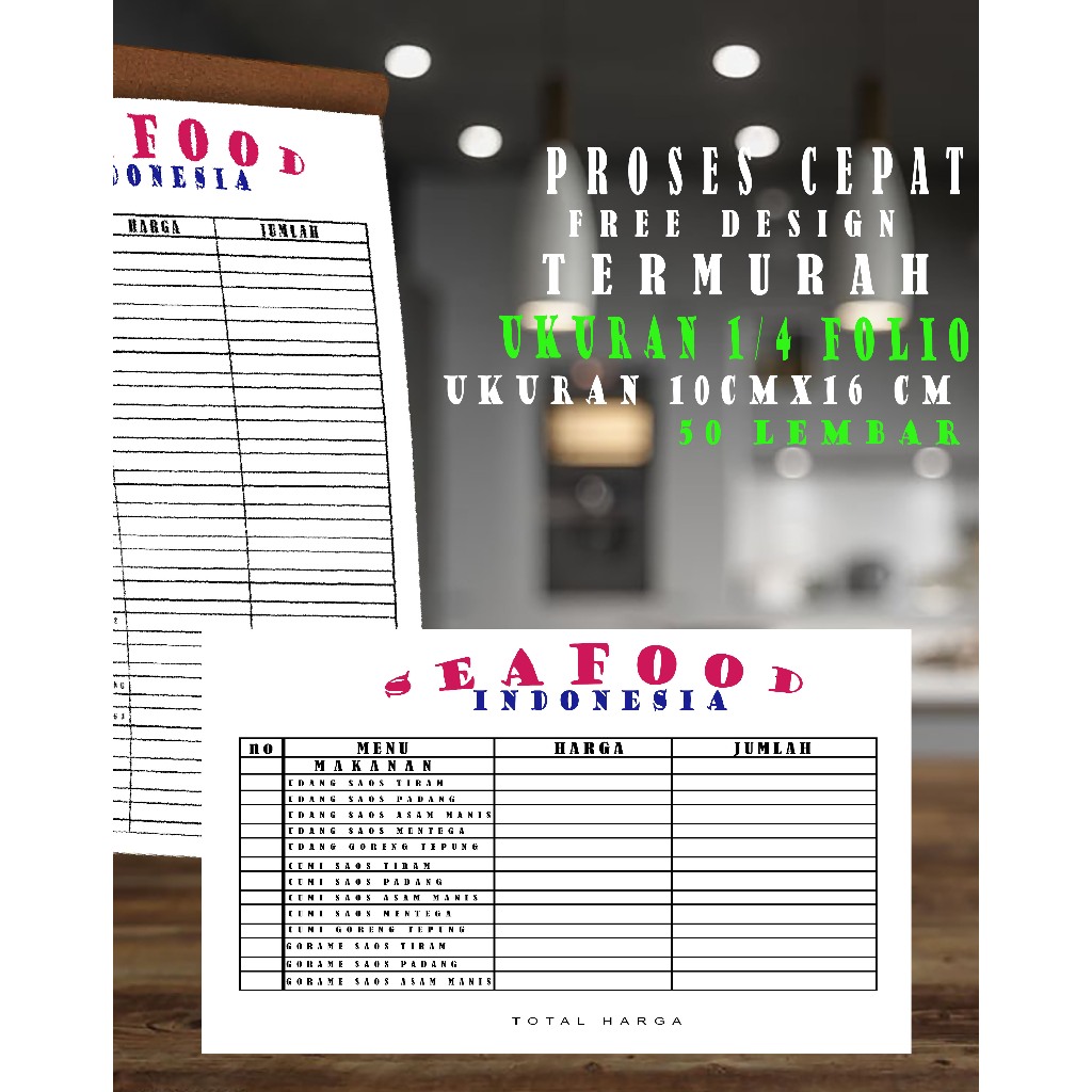 

NOTA DAGANG 2 PLY 50 LEMBAR CUSTOM 10 CM X 16 CM