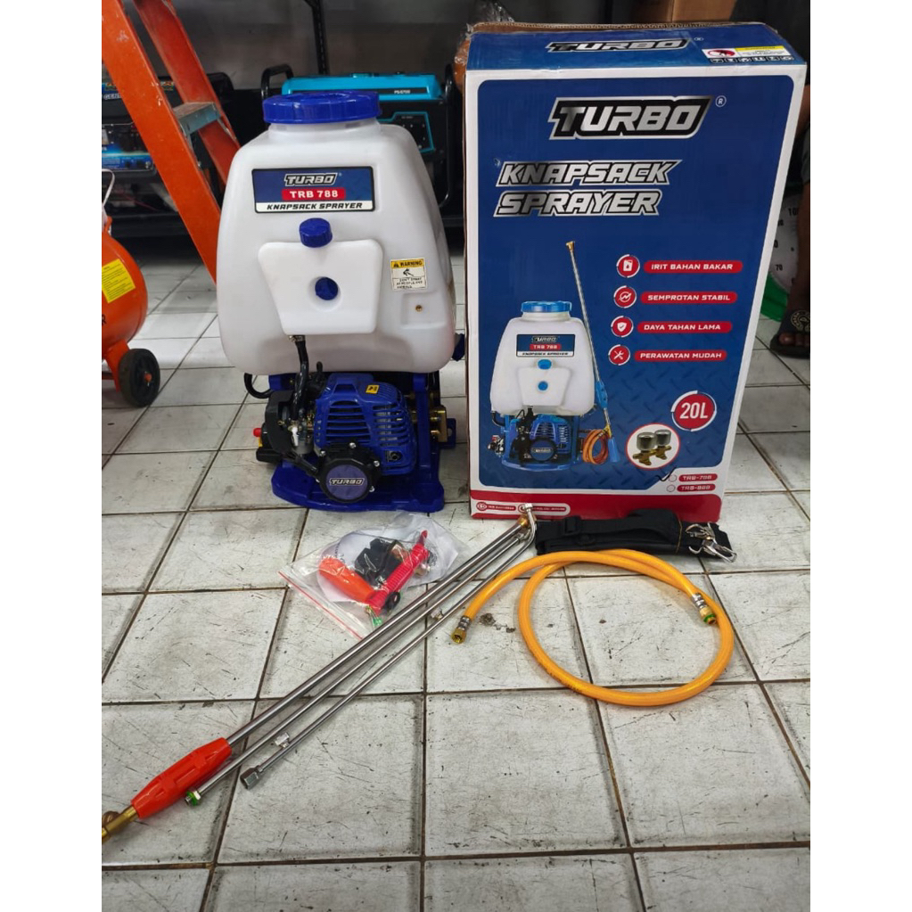 Turbo 788 Knapsack Sprayer Hama 20 Liter 2 Tak Air Chamber