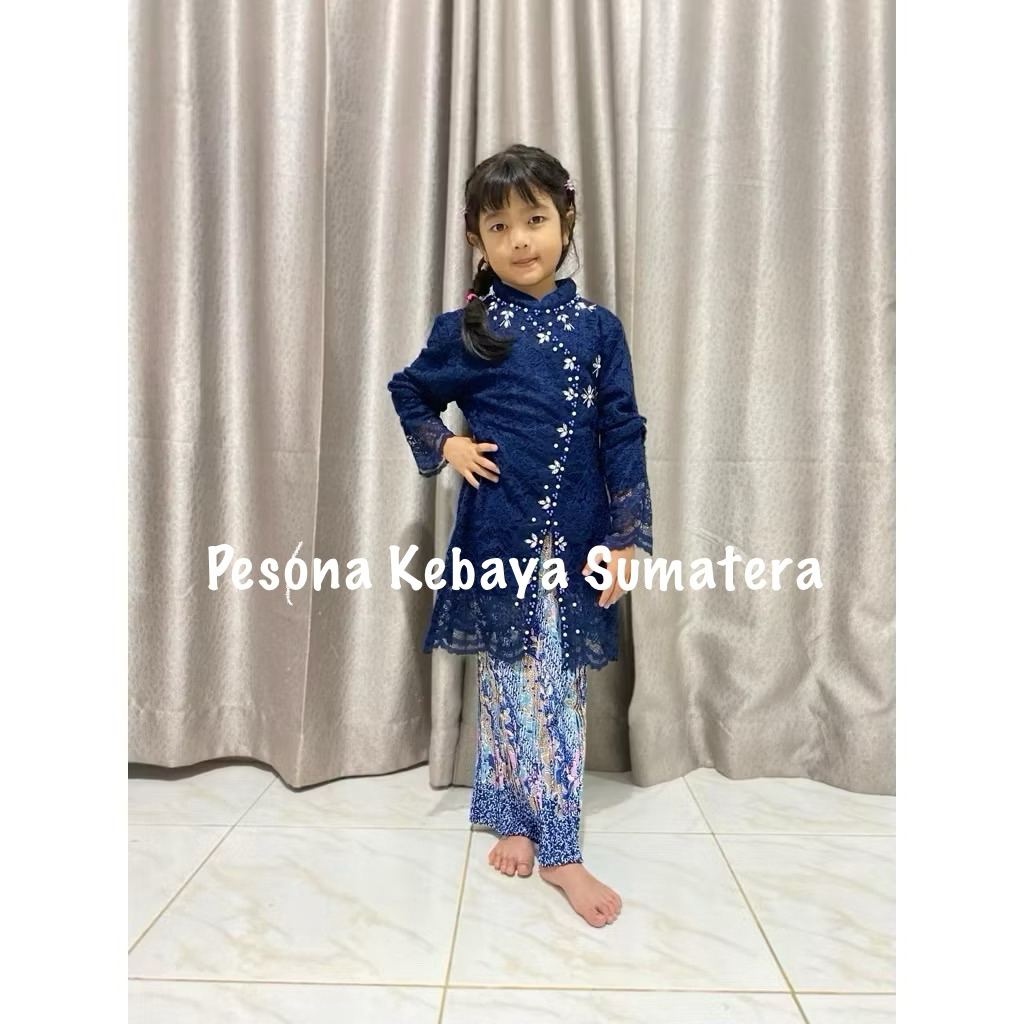 set kebaya brokat payet jangan anak/kebaya payet anak/kebaya Anak Usia 4-12 Tahun/kebaya anak Paud-T