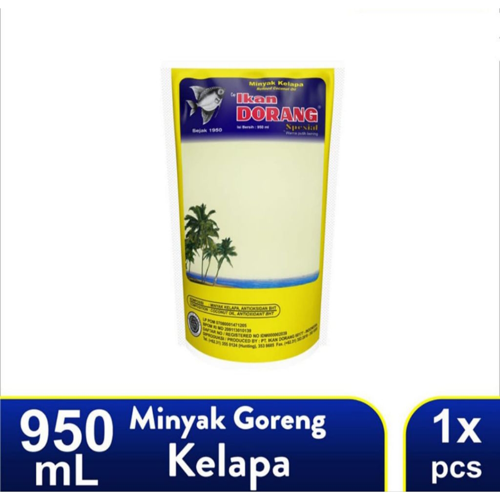

Minyak Goreng Kelapa Ikan Dorang 950ml