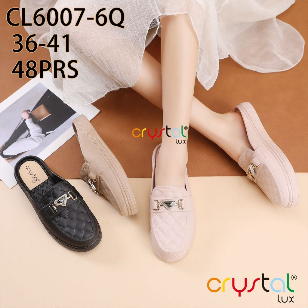 Sepatu Wanita Jelly Selop / Sepatu Sandal Wanita Kekinian CL6007-6Q Sepatu Sandal Wanita Crystal Lux