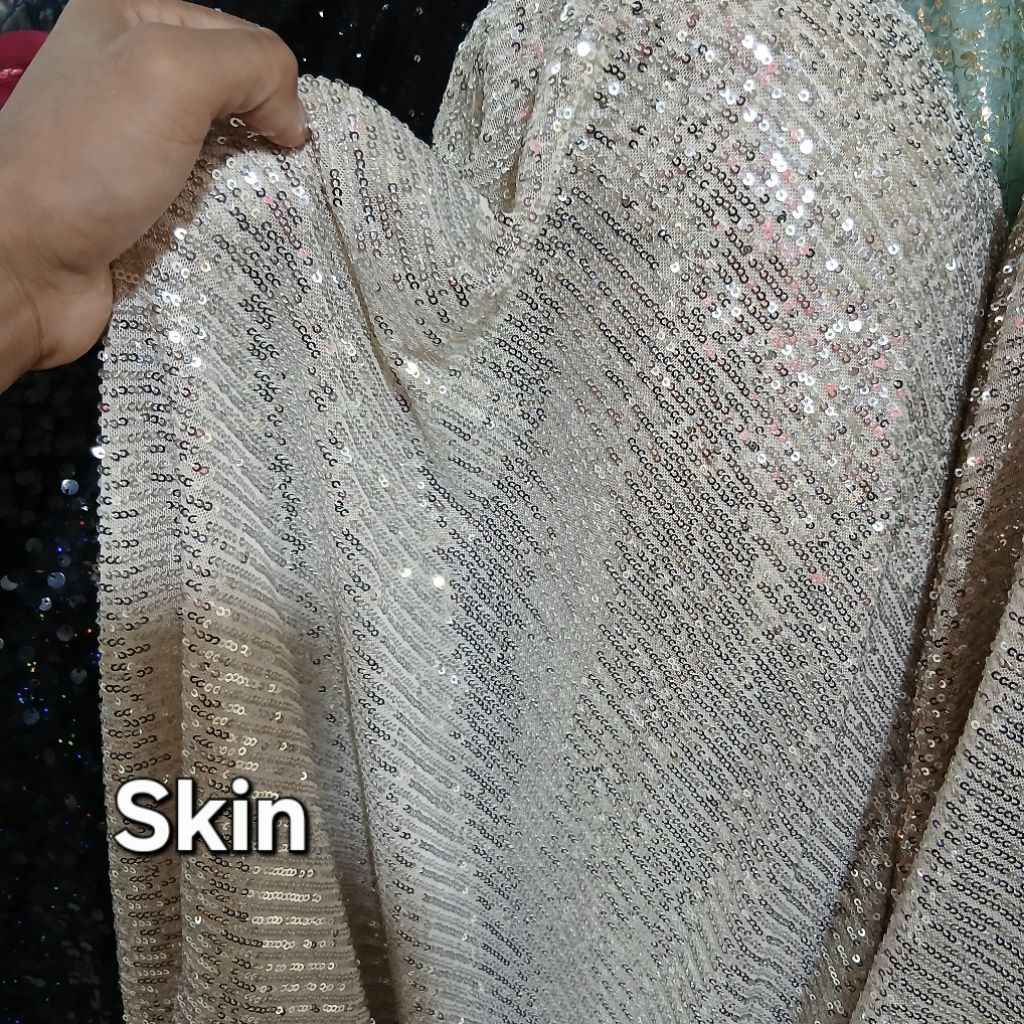 Kain bahan tile payet siquin korea seribu payet / Kain tile siquin seribu payet mewah / Tile payet s