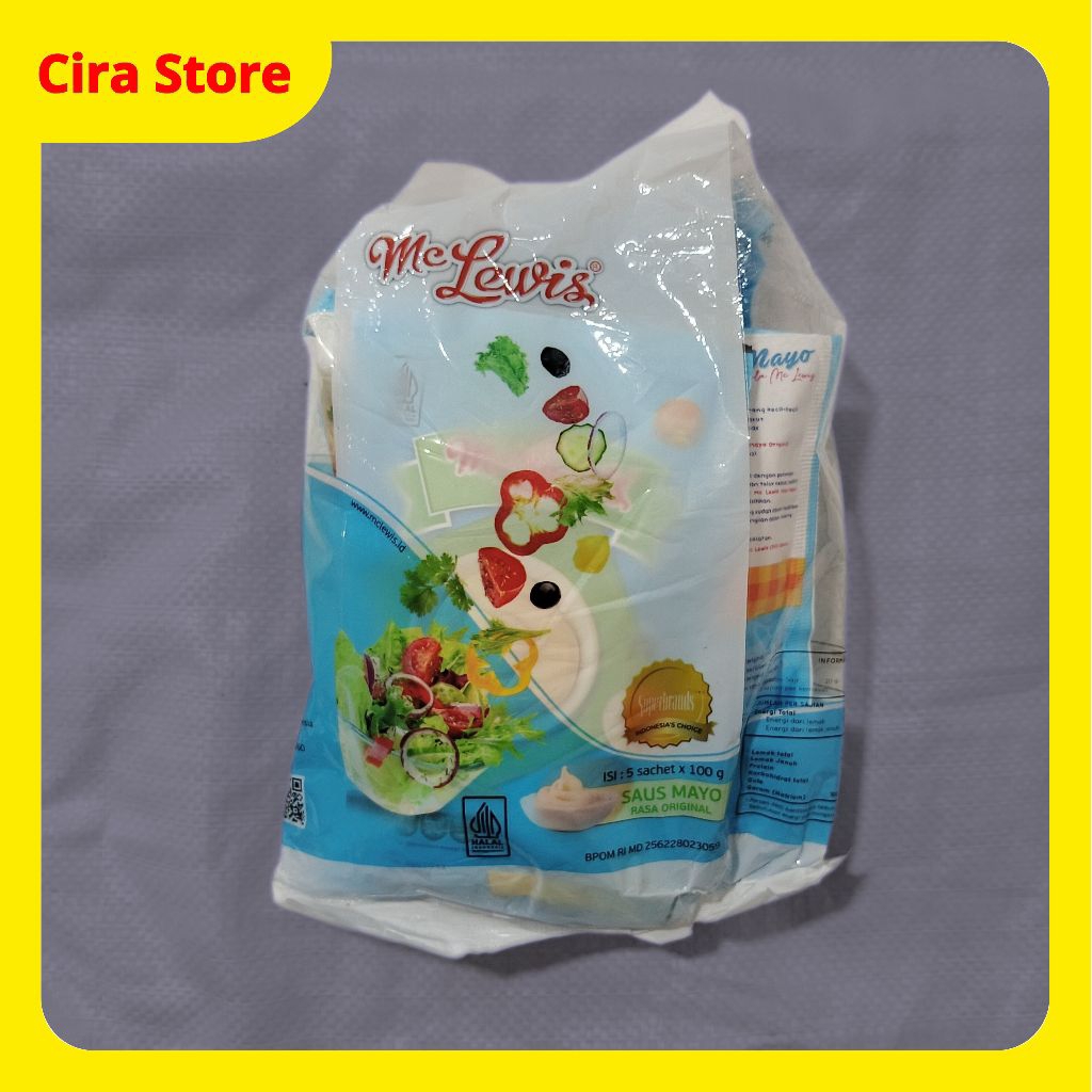 

Mc Lewis Saos Mayo Saset Rasa Original 1 pack × 5 saset × 100g. Saus Mayonais, Mayones, Mayonnaise