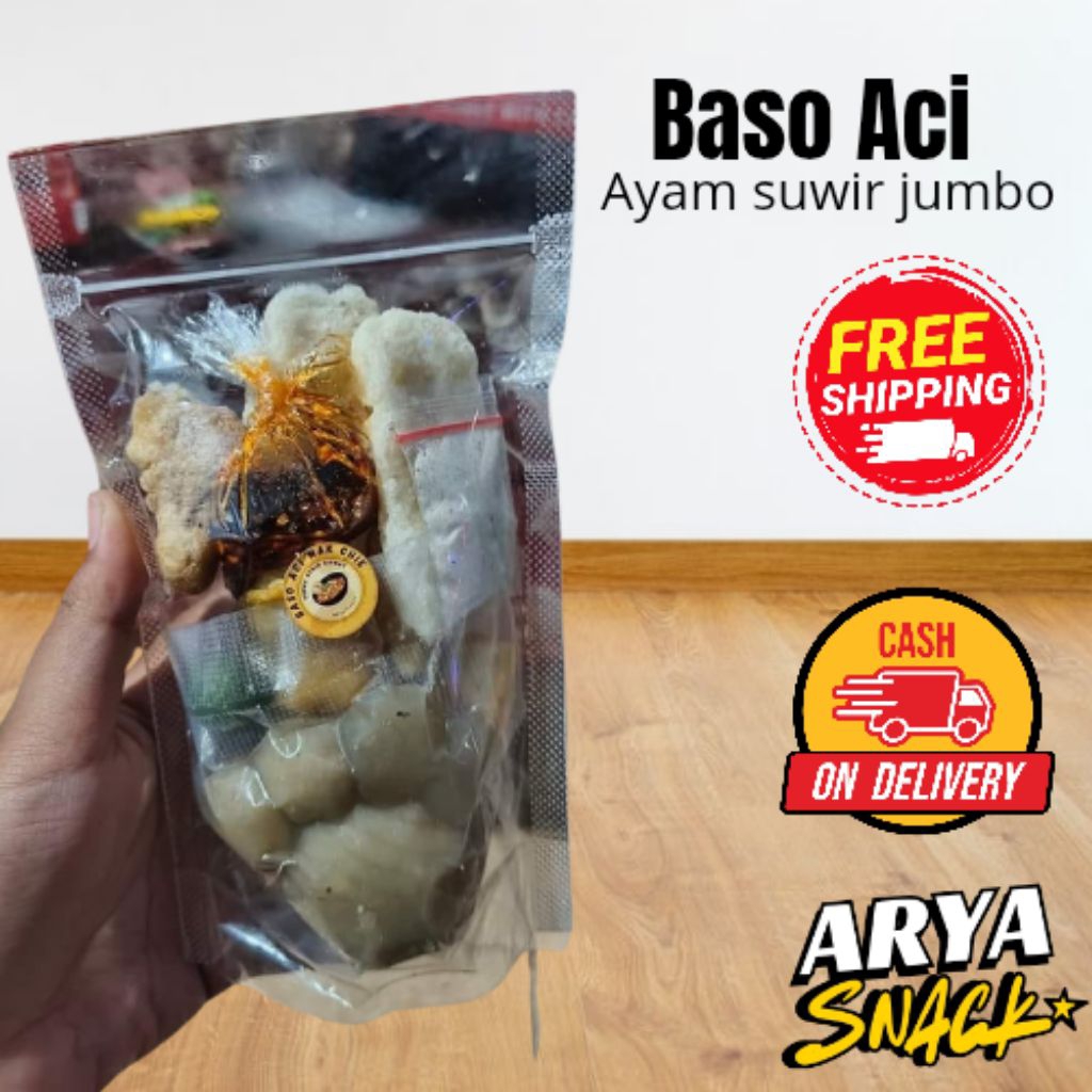 

baso Aci ayam suwir mercon jumbo