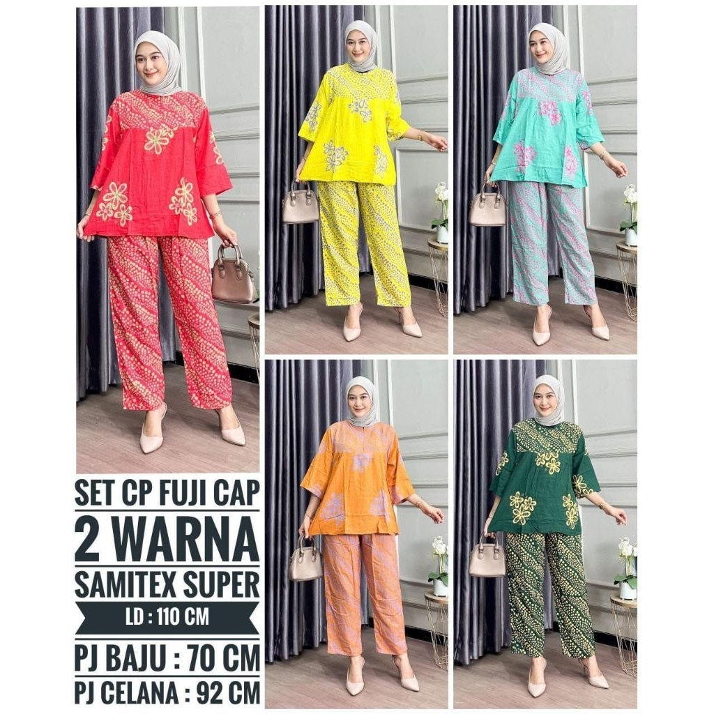 Baju one set batik pekalongan adem