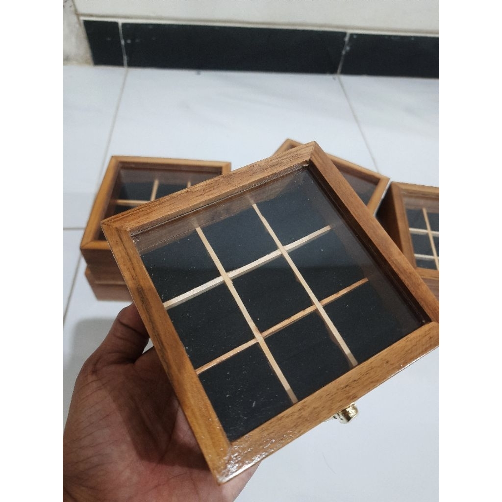 kotak akik atau kotak cincin isi 9 pcs