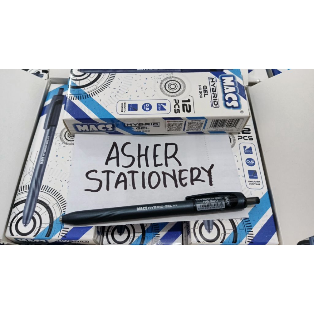 

Termurah!! 1 Pack Hybrid Gel Pen HG300 merk Macs