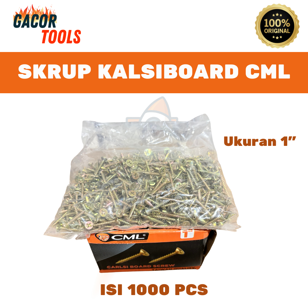 [1000 PCS] Skrup CML Tajam Untuk Kayu Dan Gypsum || Skrup CML Tajam 1000pcs Untuk Plafon Dan Kayu