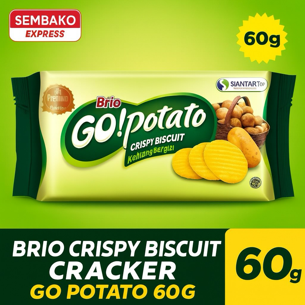 

Brio Go Potato Biskuit Kentang Crispy 60g – Gurih Renyah Bergizi