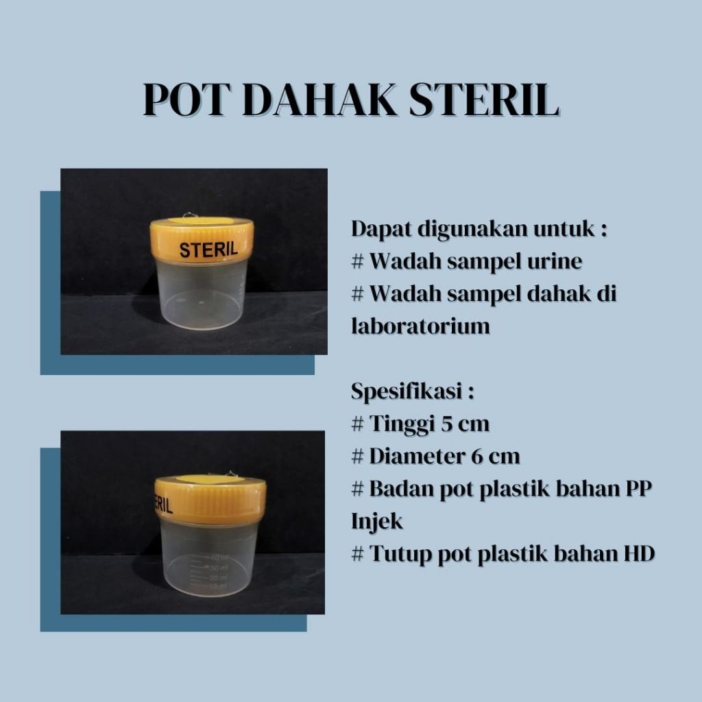 Pot dahak / Urine steril tutup kuning