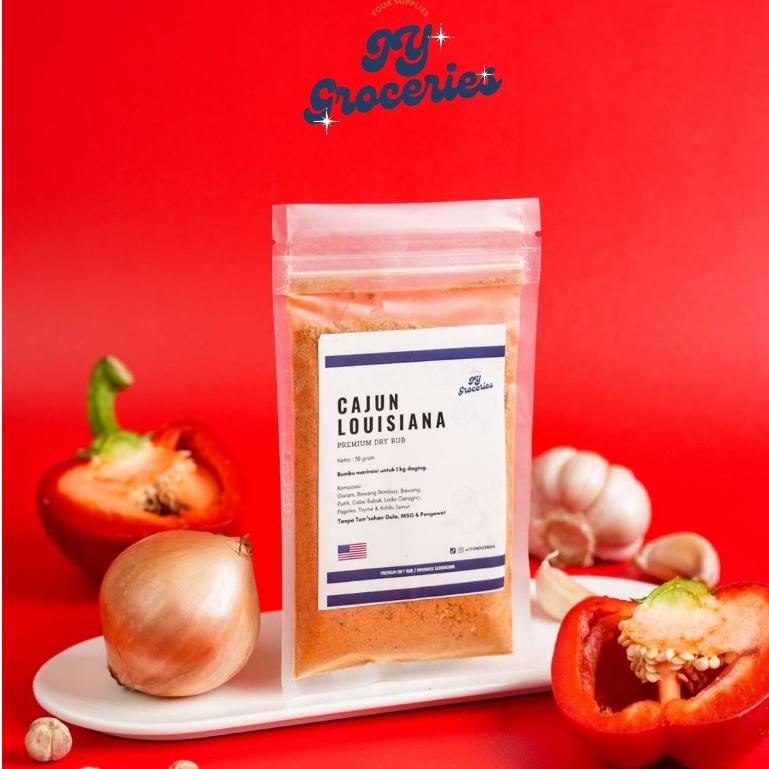 

Jy Groceries Cajun Louisiana Dry Rub - Bumbu Marinasi Ayam Serbaguna Tanpa Gula - Diet Karnivora Keto DEBM Dada Fillet Rendah Kalori