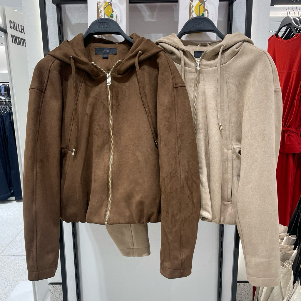 Jaket Bomber Suede ZARA Women Jastip (jasa titip)