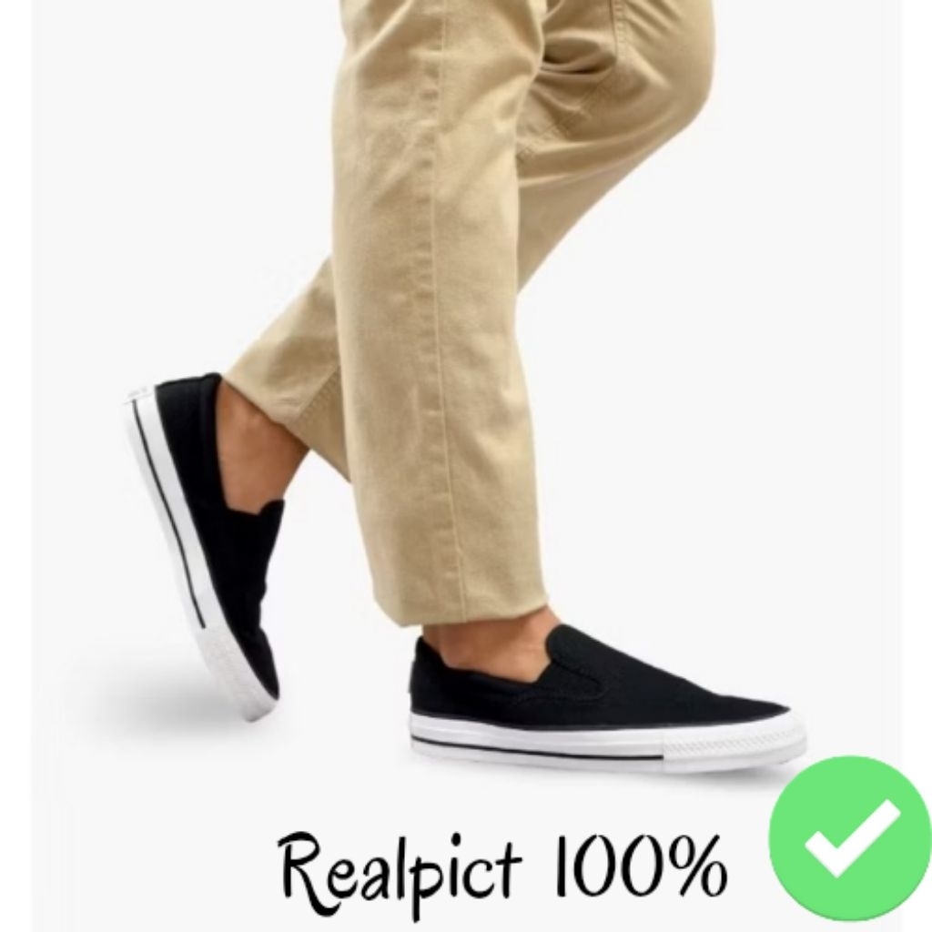 SEPATU CONVERSE72  ALL/STAR SLIP ON HITAM SNEAKERS BOX ERS CASUAL PRIA DAN WANITA TERBARU sepatu sli