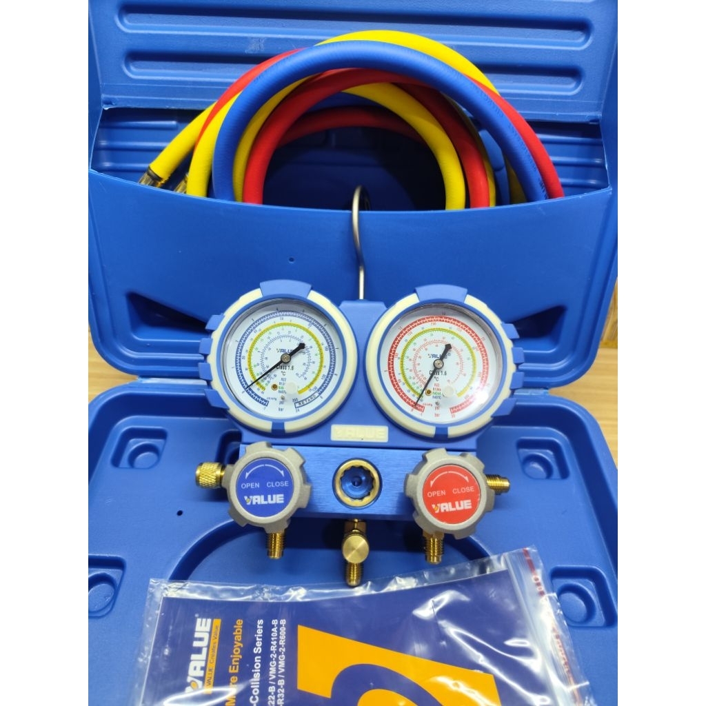 MANIFOLD AC VALUE R22 R134 BOX VMG 2 ANALIZER TESTING METER MANIFOLD AC KULKAS TOP ORIGINAL