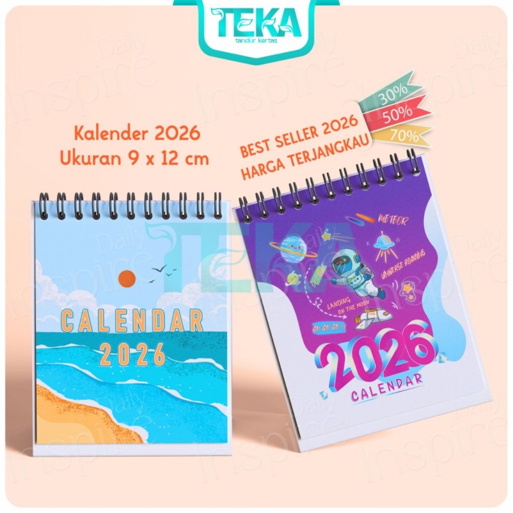 

Terbaru! Kalender Meja Mini 2026 Aesthetic | Calendar 2026 Spiral | Kalender Kantor Unik Hadiah Meja