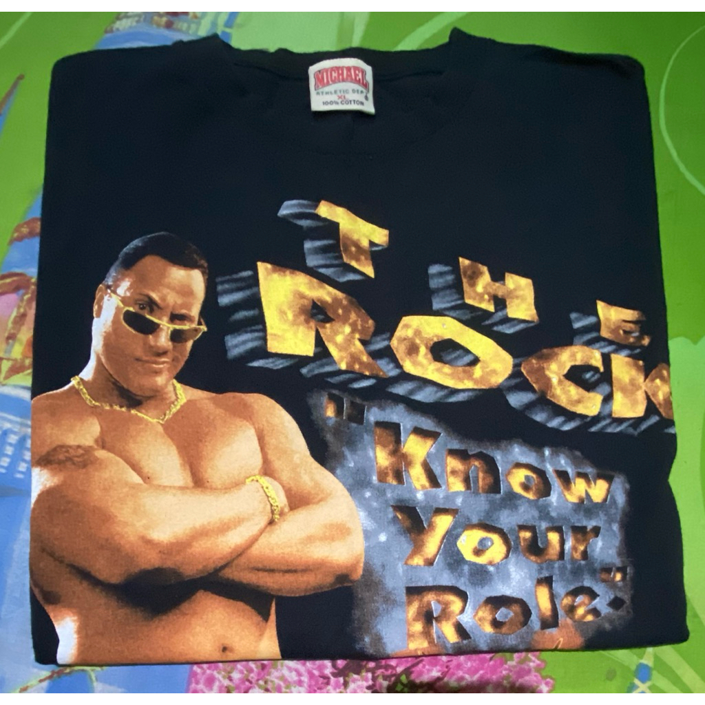 kaos wwe the rock vintage tag michael
