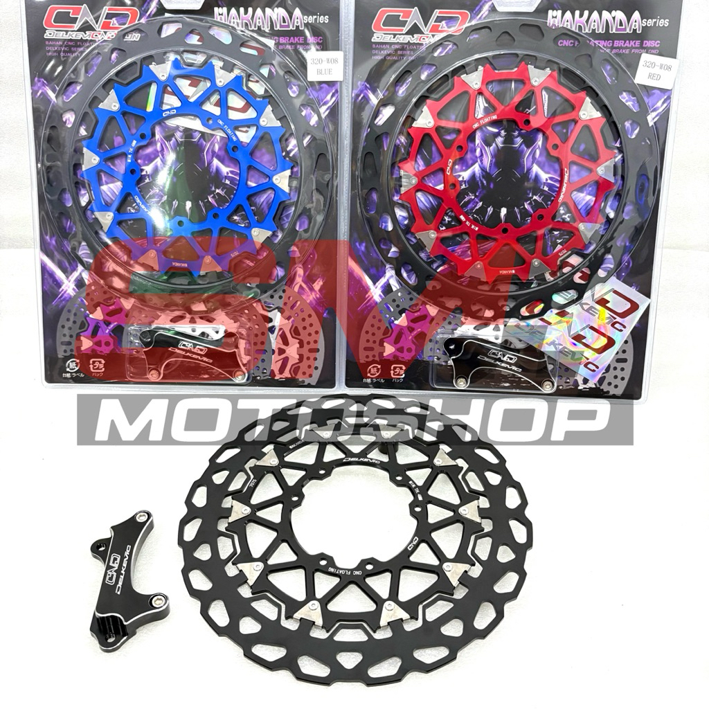 piringan wakanda crf floating 320mm plus breket kaliper crf150l delkevic original (asli floating)
